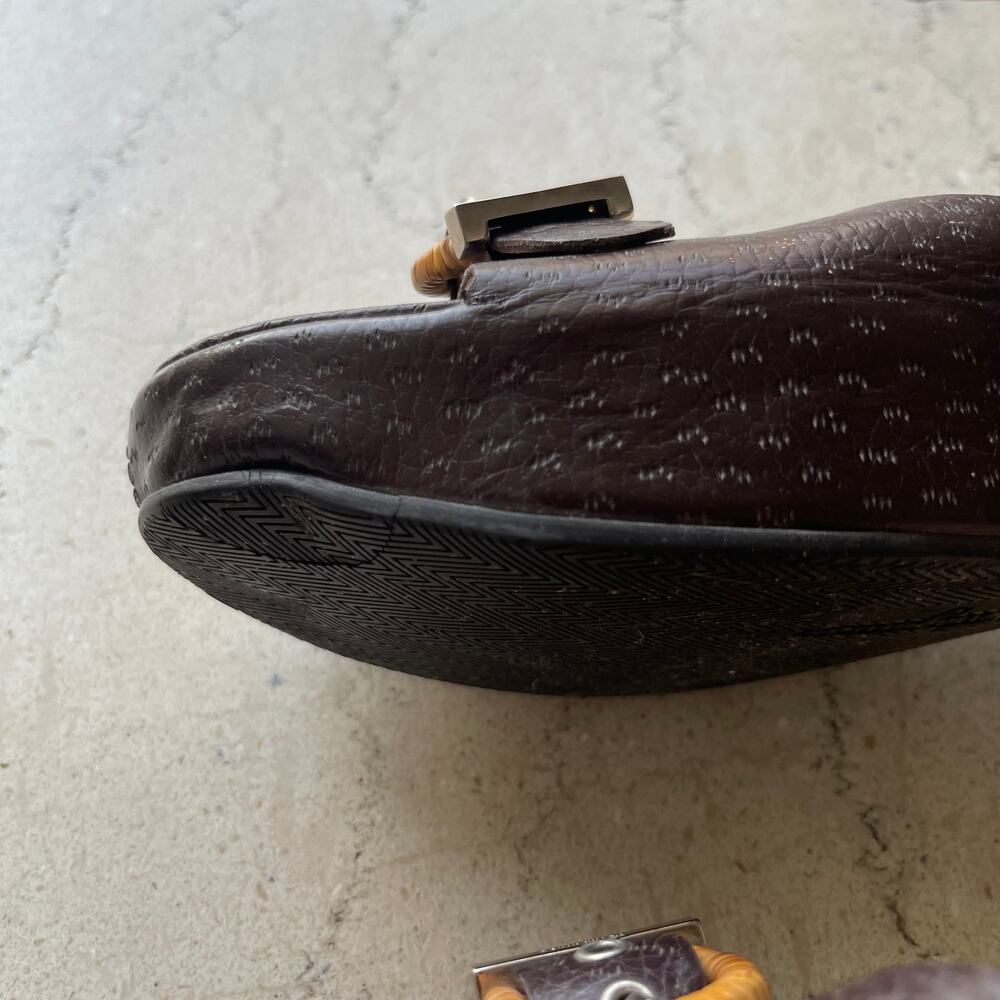 Salvatore Ferragamo Vintage Brown Leather Buckle Wedges Sandals Women's Size 8.5 - Picture 4 of 16